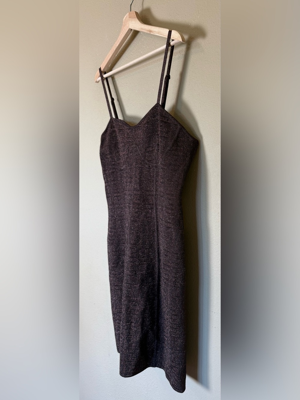 GIVENCHY Chocolate Brown Signature 4g Jacquard Minidress NWT Size XL - Picture 3 of 9